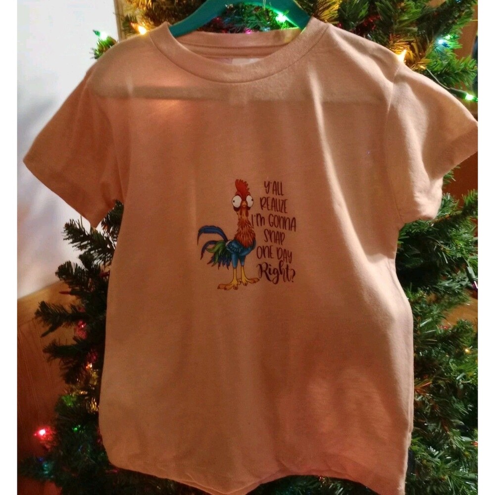 Little Girl's Handmade Graphic T-Shirt Sz 5T SS "Y'all Realize I'm Gonna Snap."